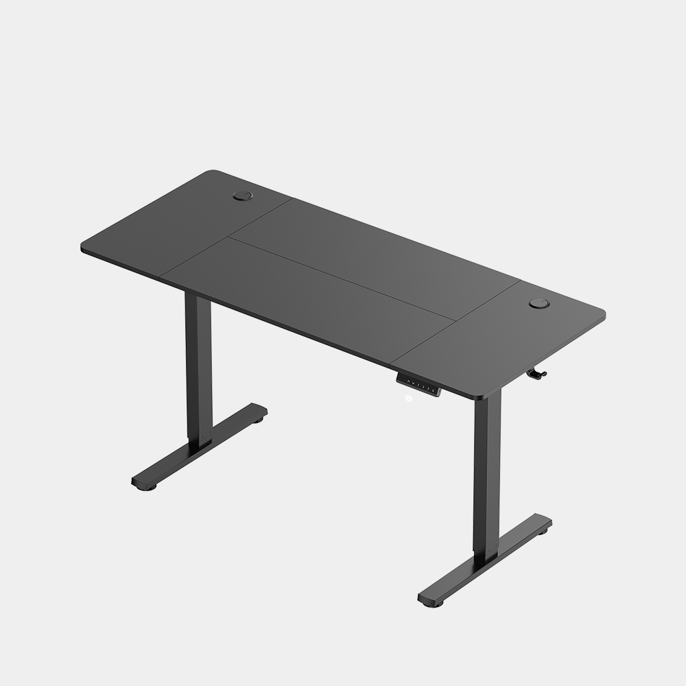 Black Standing Desk 140x60cm with USB-C Charging Port