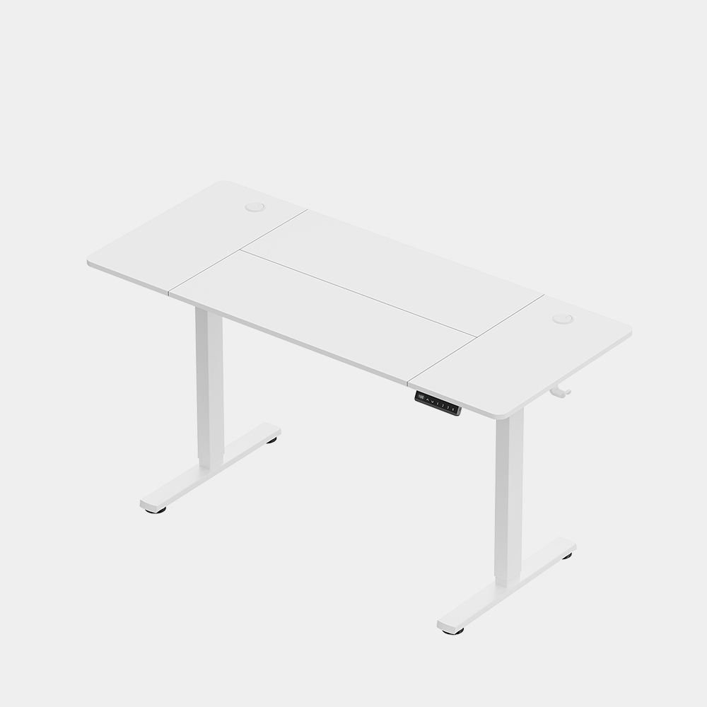 White Standing Desk 140x60cm with USB-C Charging Port