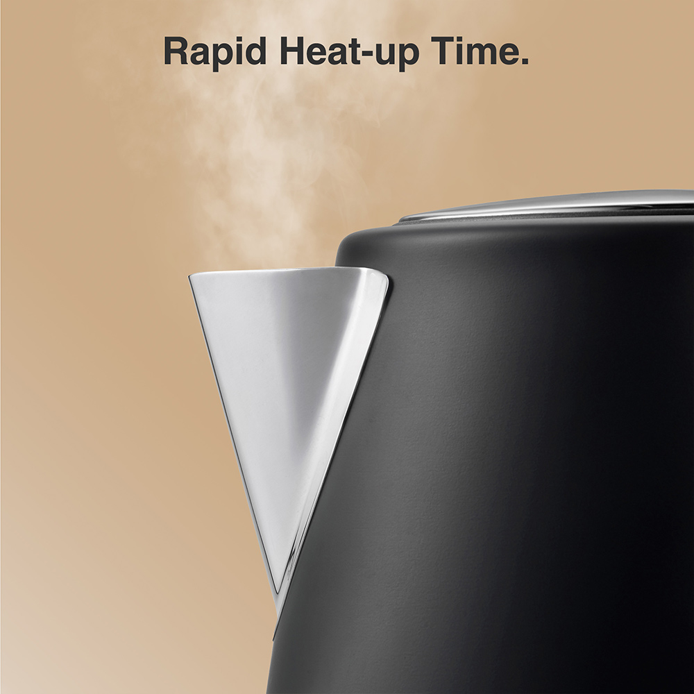 Fika Black Microwave, Kettle & 2 Slice Toaster Set