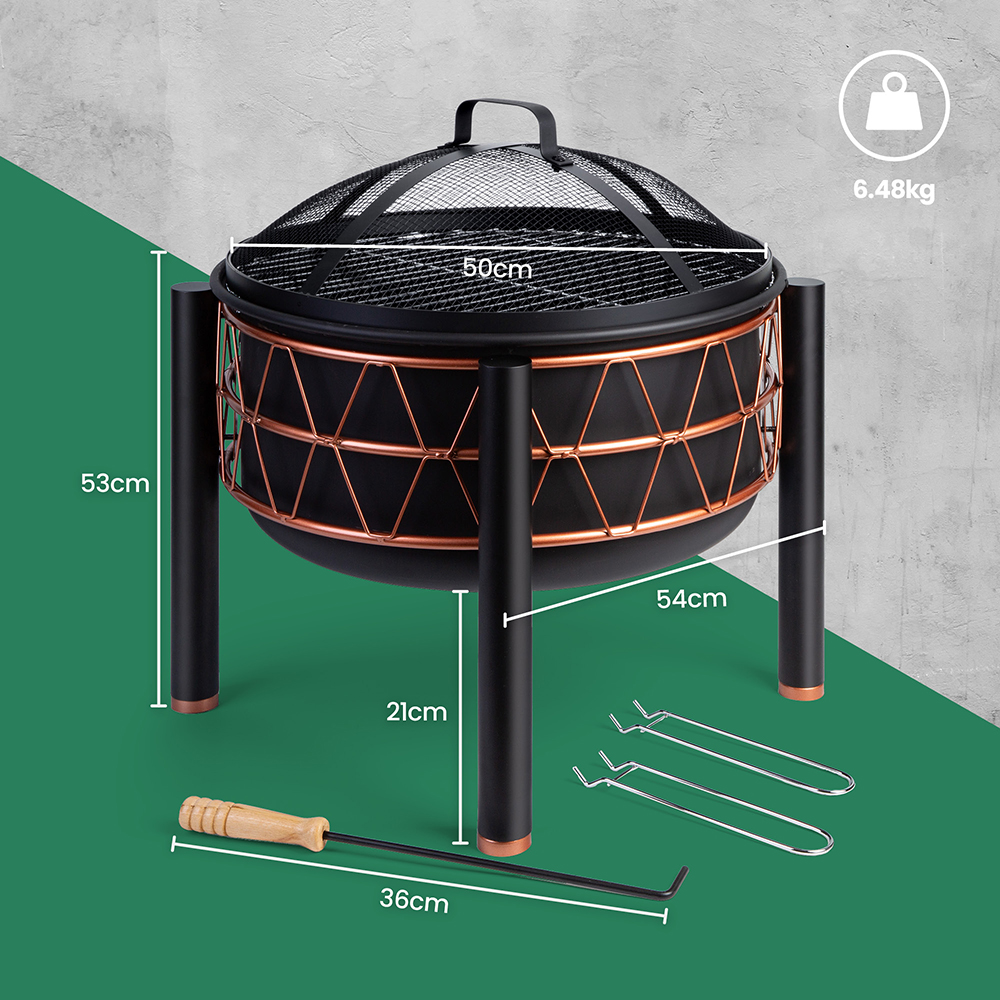 Black & Copper Fire Pit 