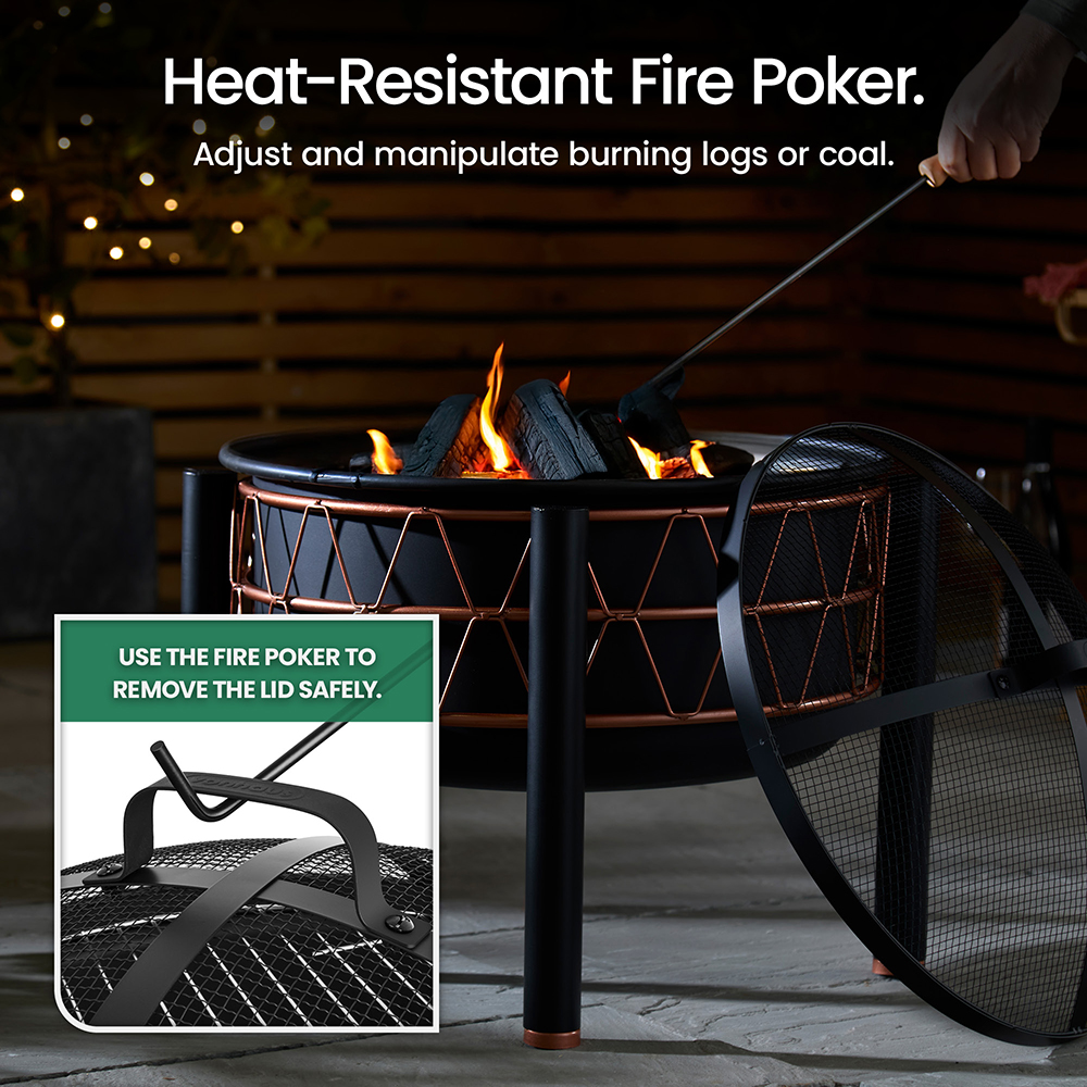 Black & Copper Fire Pit 