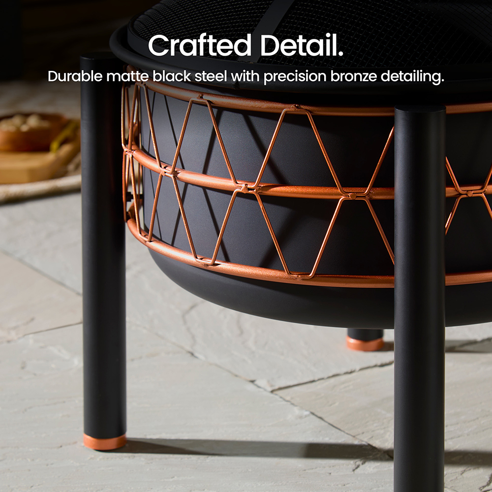 Black & Copper Fire Pit 