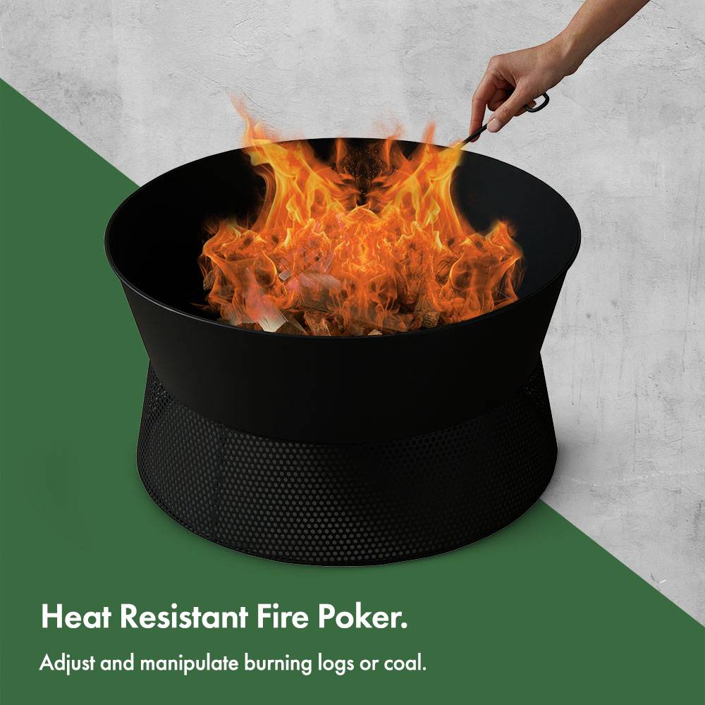 Round Fire Pit with Mesh Base