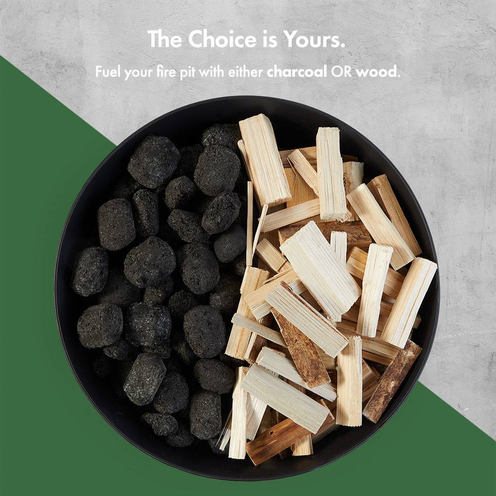 Round Fire Pit with Mesh Base