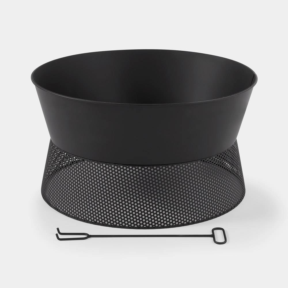 Round Fire Pit with Mesh Base