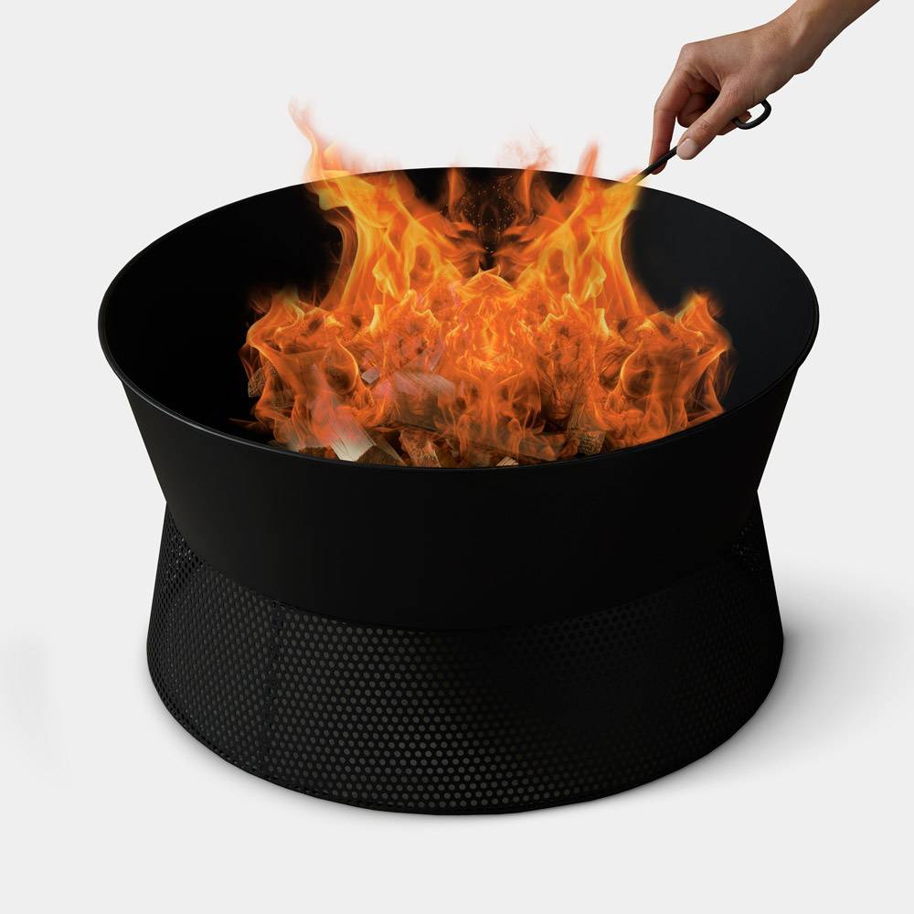 Round Fire Pit with Mesh Base