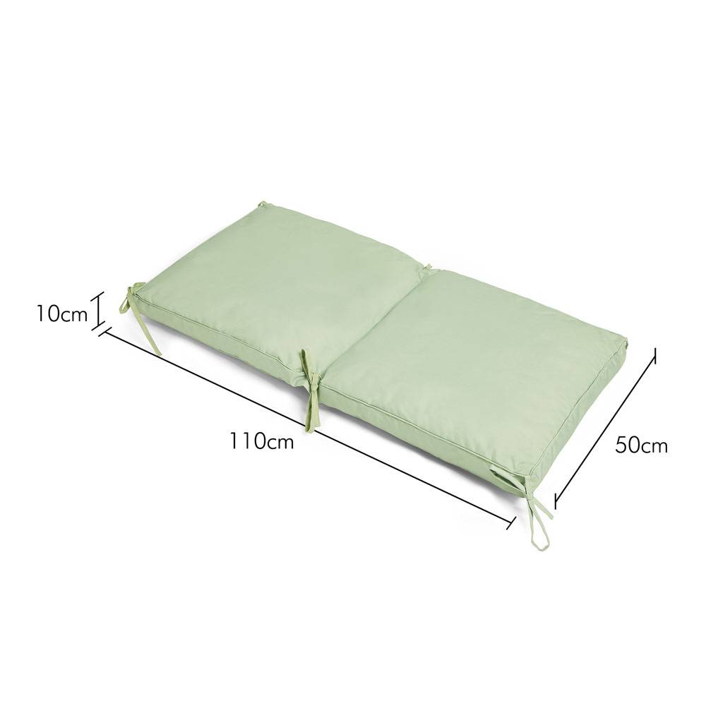 Sage Green Padded Outdoor Bench Cushion
