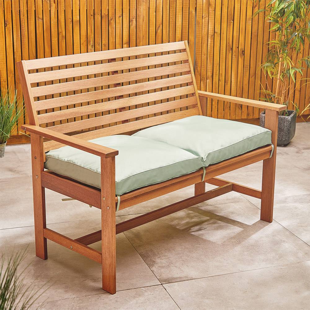 Sage Green Padded Outdoor Bench Cushion