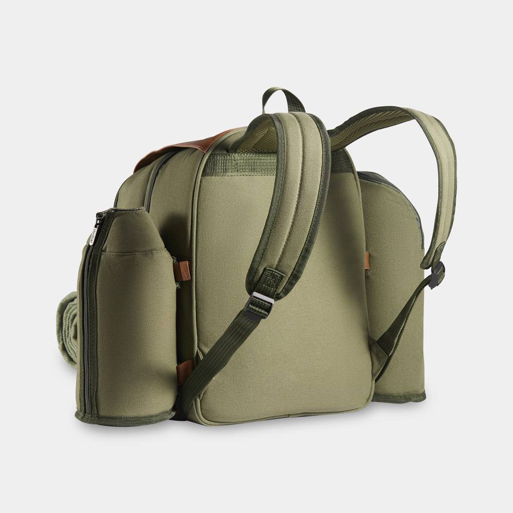 Dark Green Picnic Backpack - 4 Person