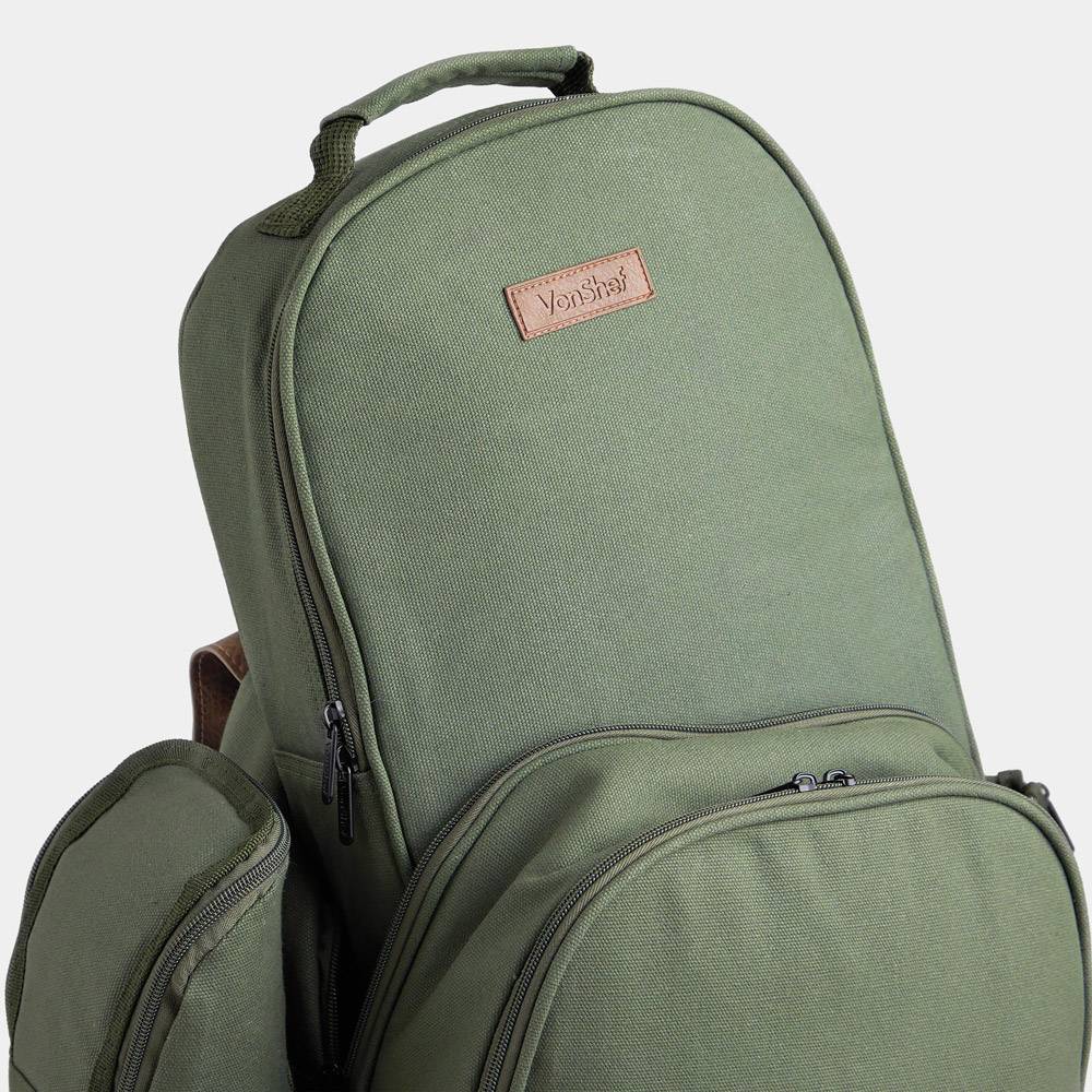 Dark Green Picnic Backpack - 4 Person