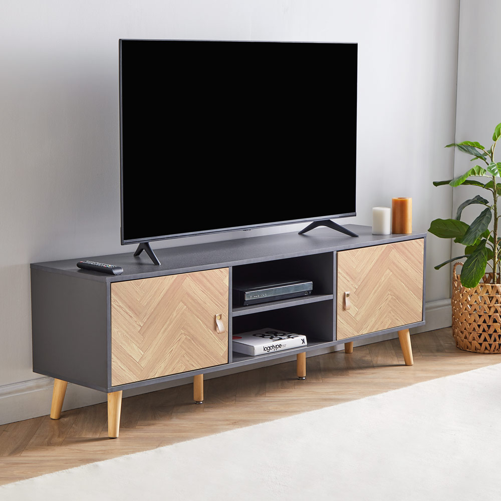 Herringbone TV Unit 