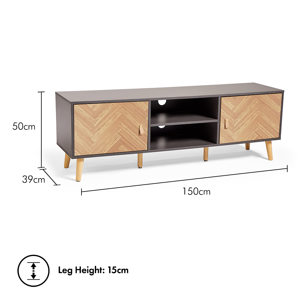 Herringbone TV Unit 