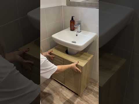 How to build the VonHaus Chester Under Sink Storage Cabinet #bathroomdecor #bathroomdesign