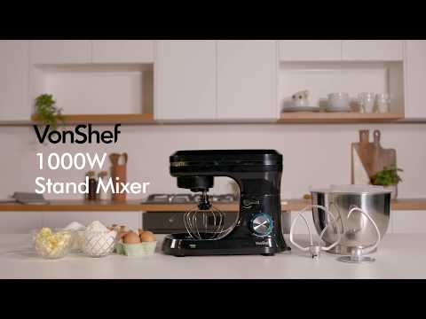 VonShef 1000W Black Stand Mixer