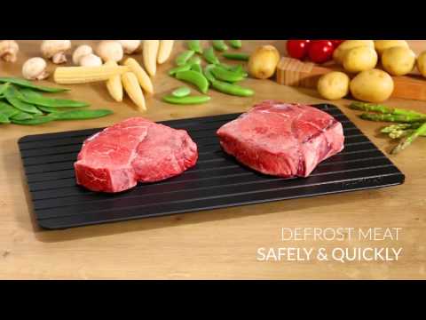 How to defrost frozen food quicky? Discover the Vonshef Defrost Tray! Quickly defrost food with this kitchen essential.