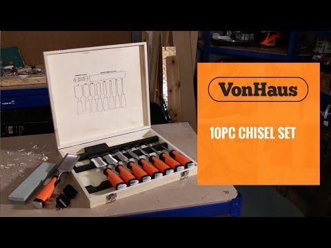 VonHaus 10pc Wood Chisel Set
