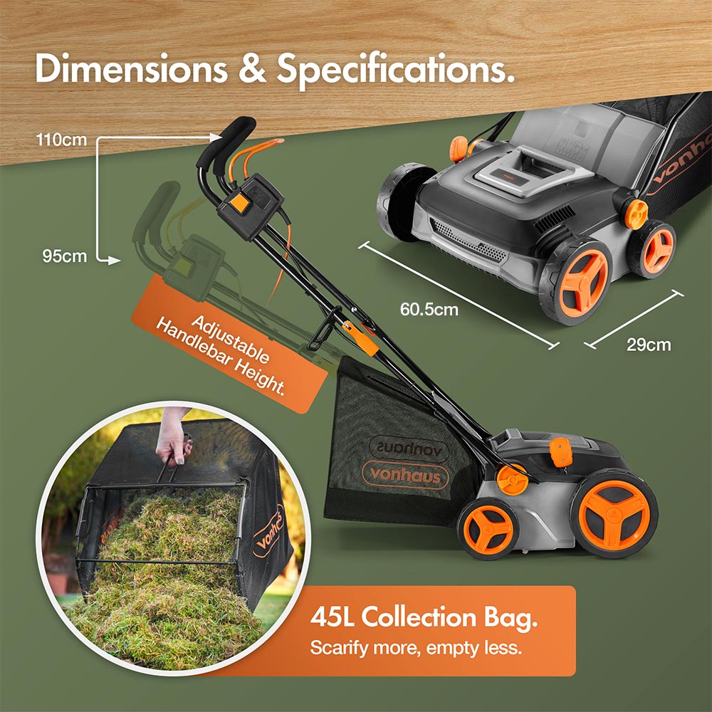 Scarifier & Lawn Aerator 1600W