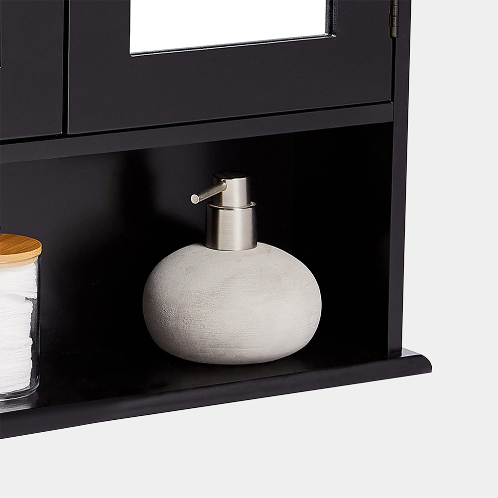 Shrewsbury Black Mirrored Bathroom Cabinet