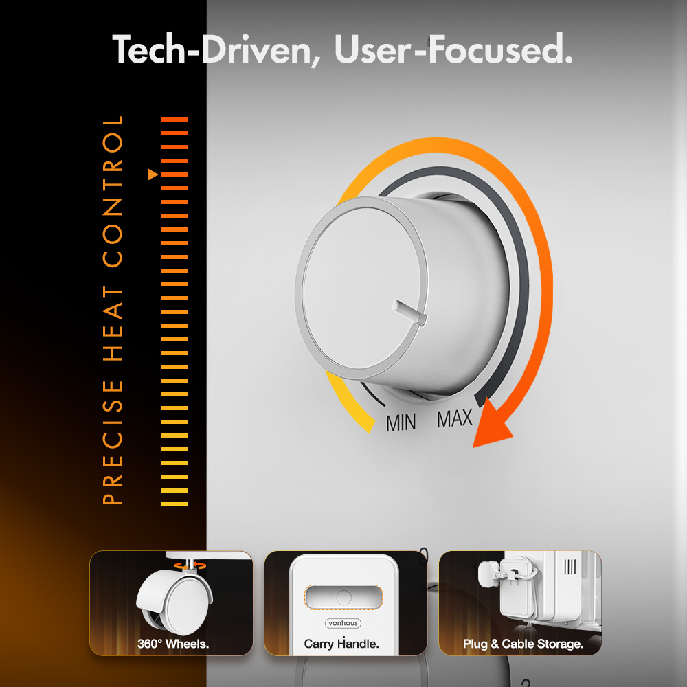 9 Fin Oil Filled Radiator 2000W - White 