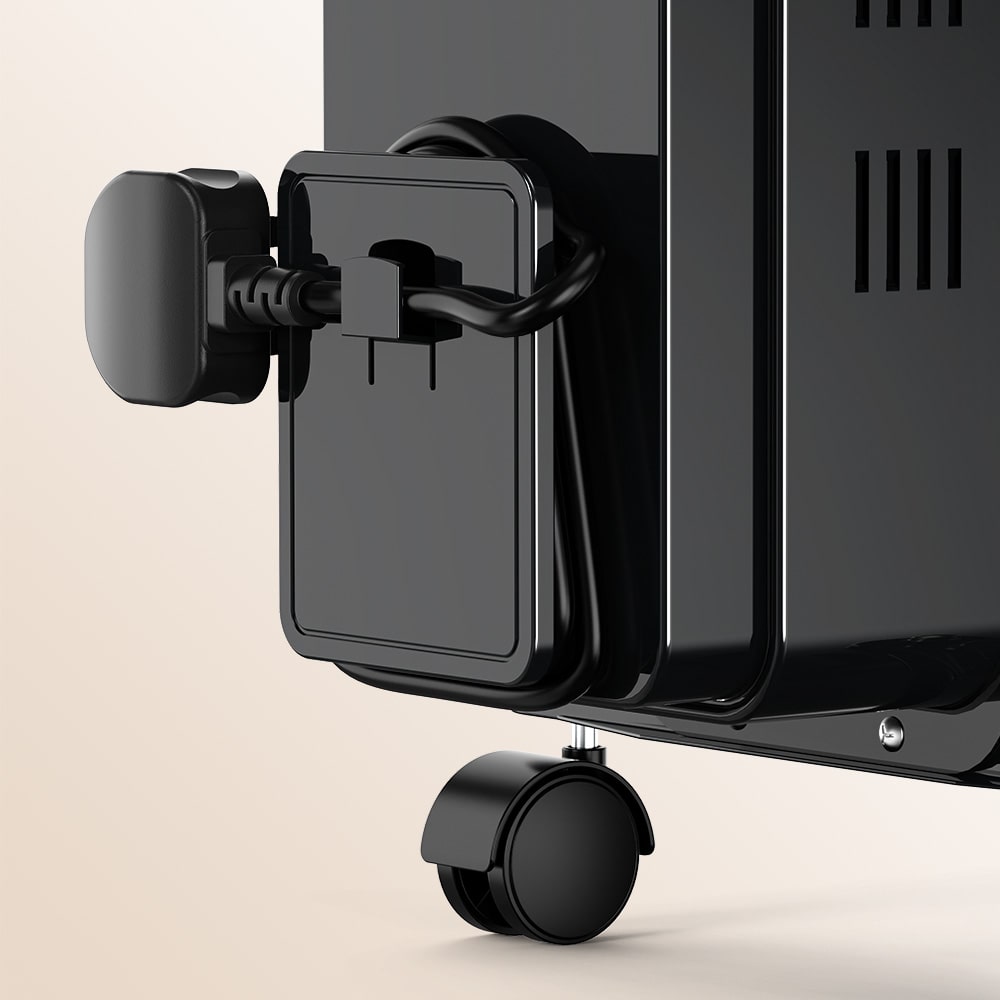 9 Fin Oil Filled Radiator 2000W - Black