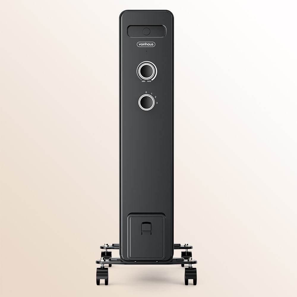 9 Fin Oil Filled Radiator 2000W - Black