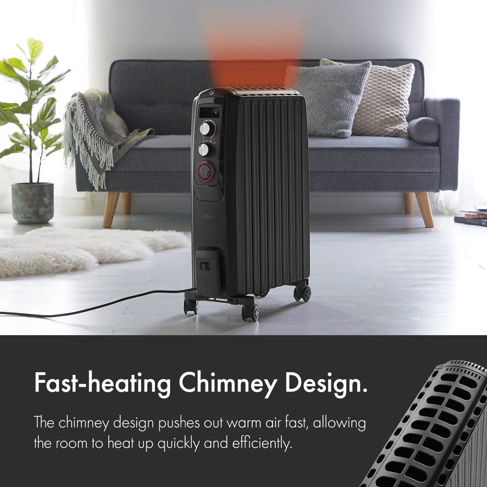 Oil Filled Radiator with Closed Fins - 2000W