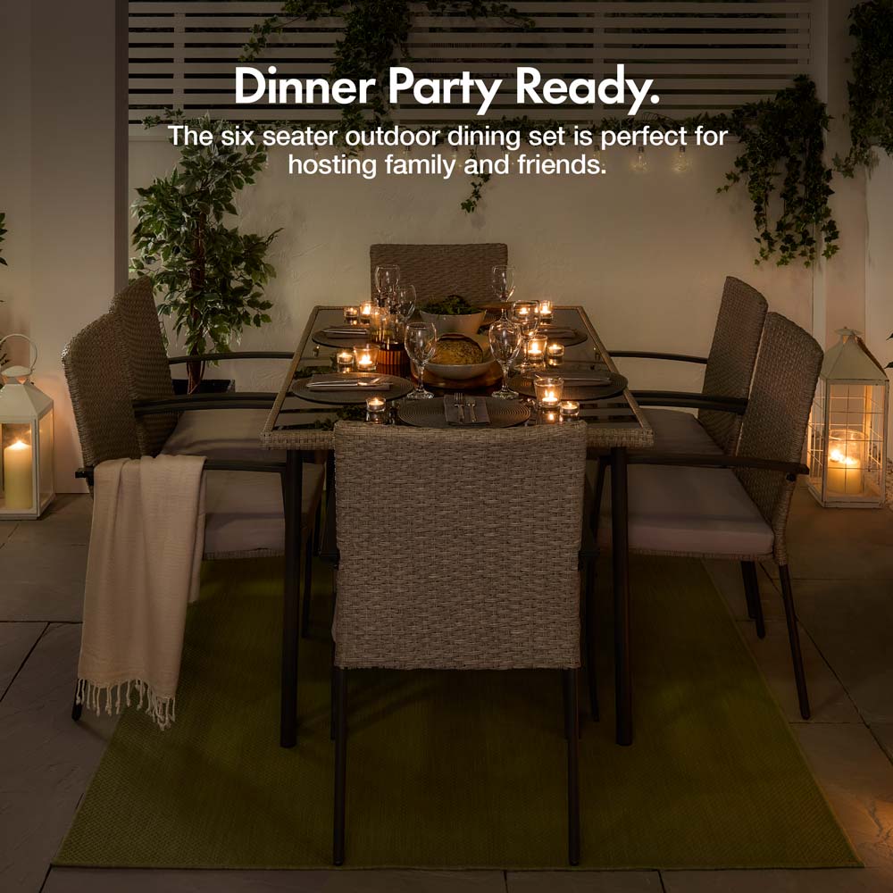 Alba 6 Seater Garden Dining Set