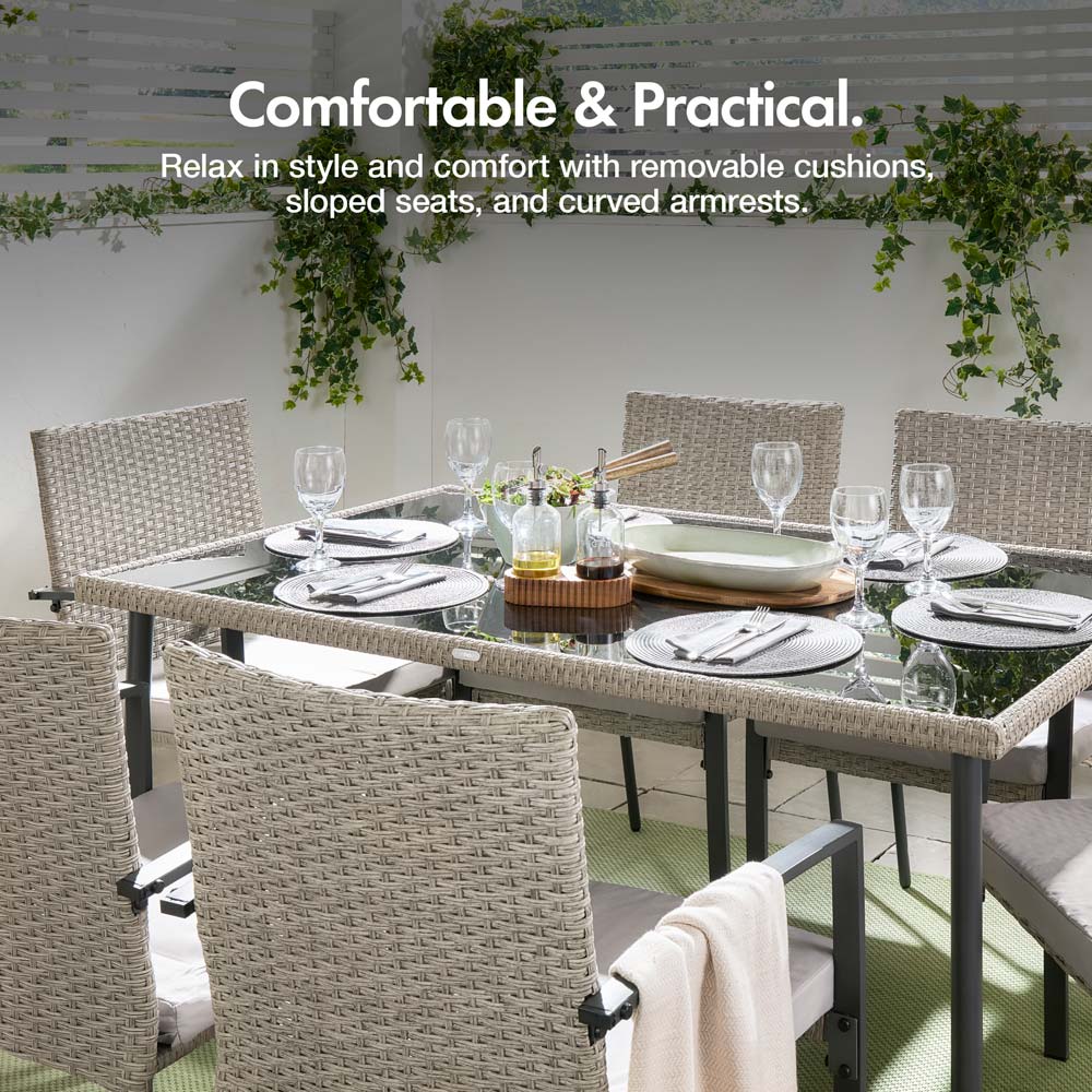 Alba 6 Seater Garden Dining Set