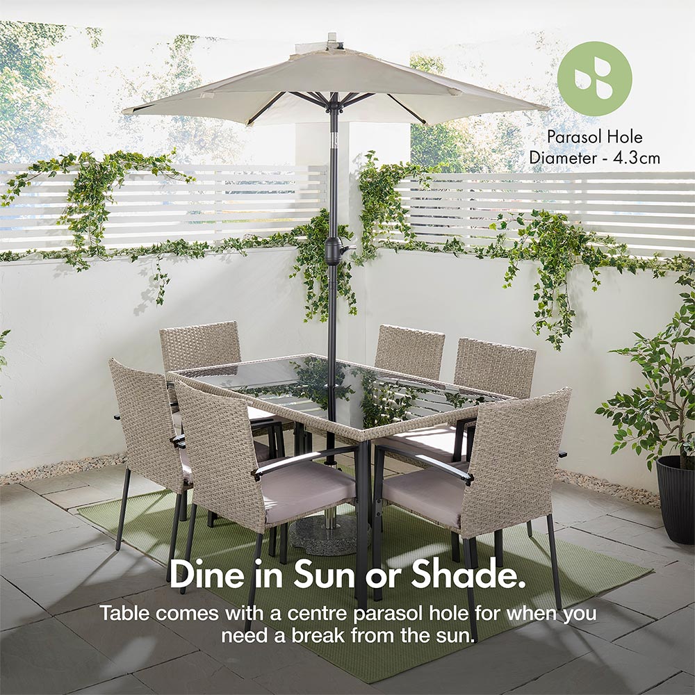 Alba 6 Seater Garden Dining Set