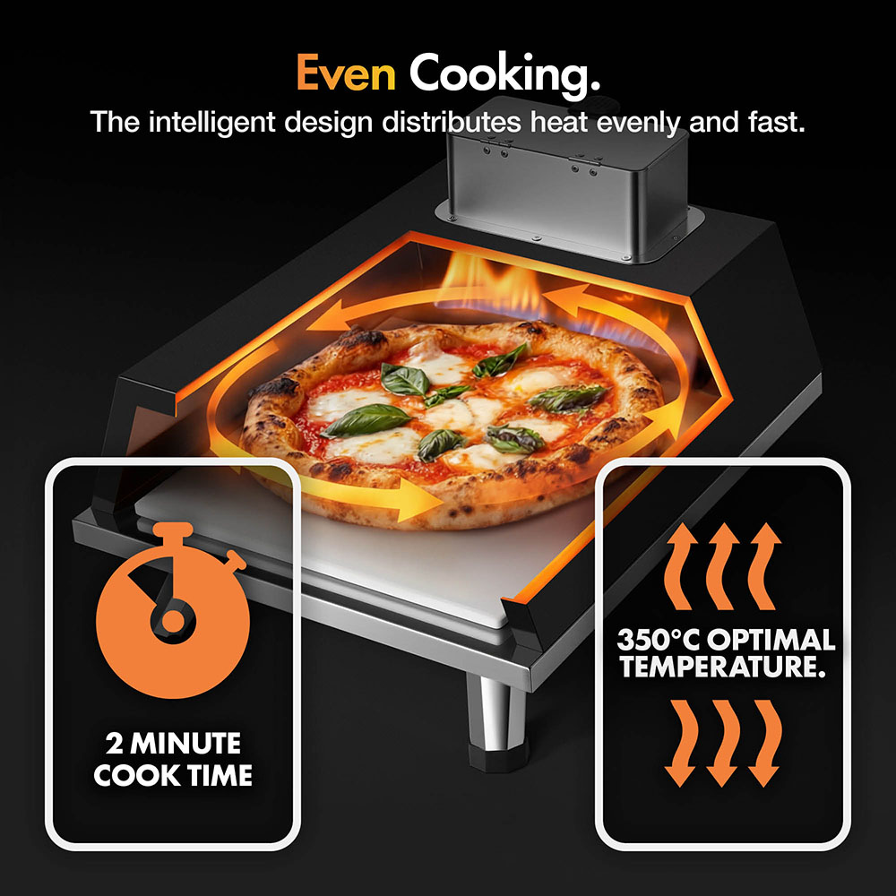 Pellet Pizza Oven with Accessories 