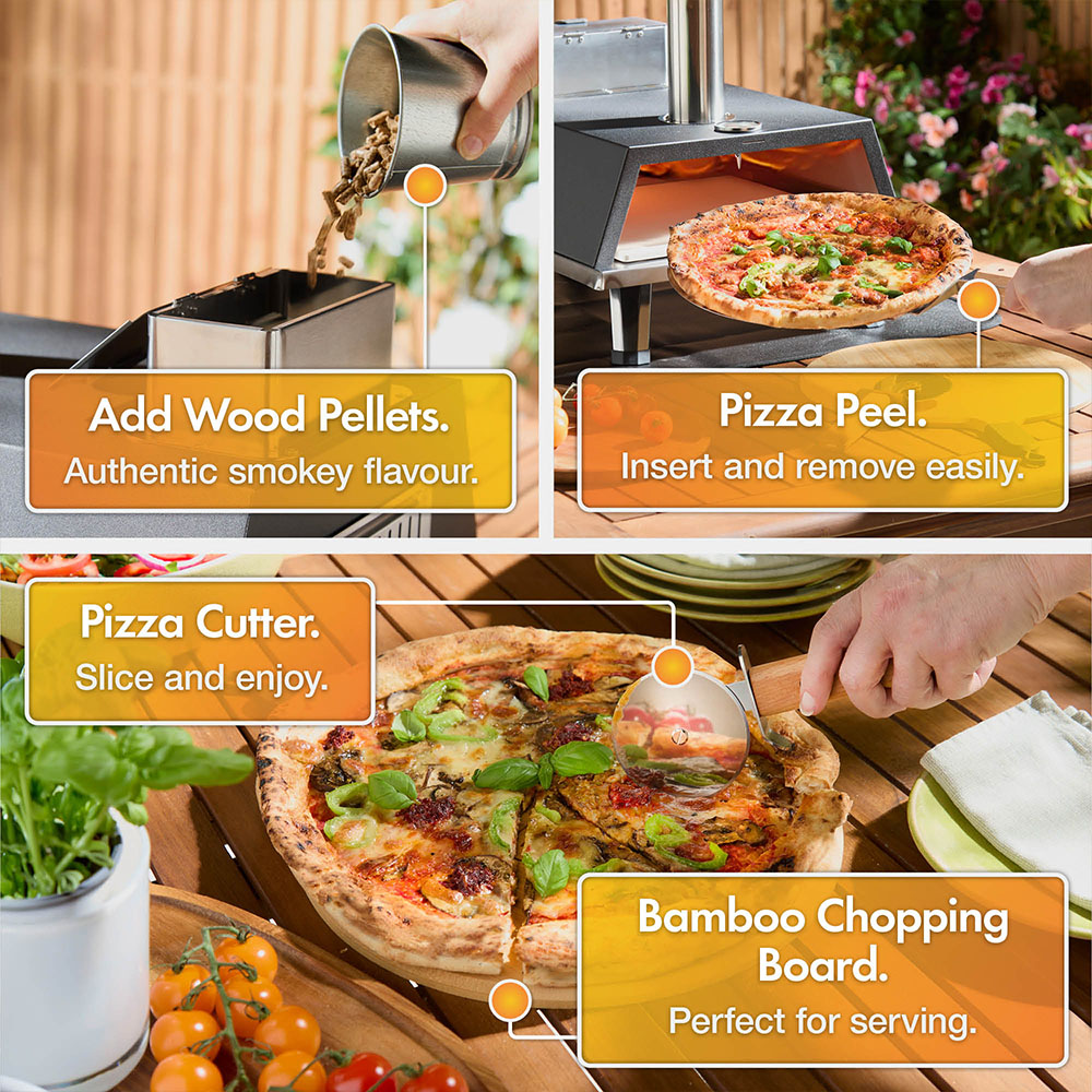 Pellet Pizza Oven with Accessories 