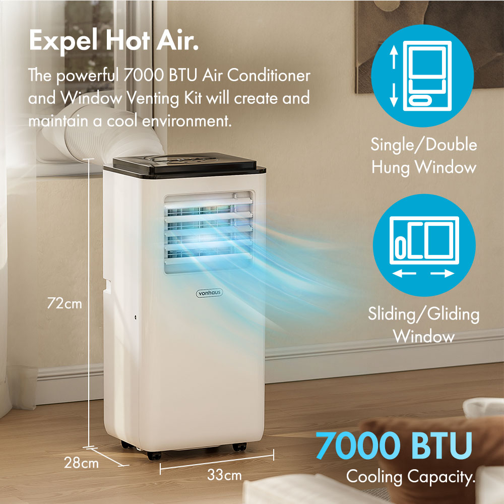 Portable Air Conditioner with 5 Modes – 7000BTU