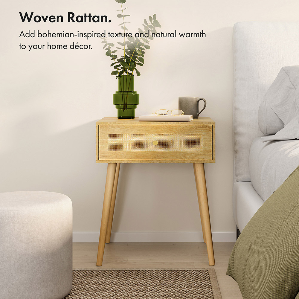 Sienna Rattan Bedside Tables Set of 2
