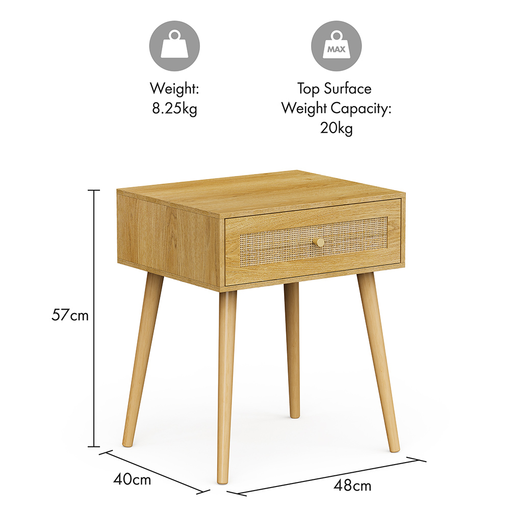 Sienna Rattan Bedside Table 
