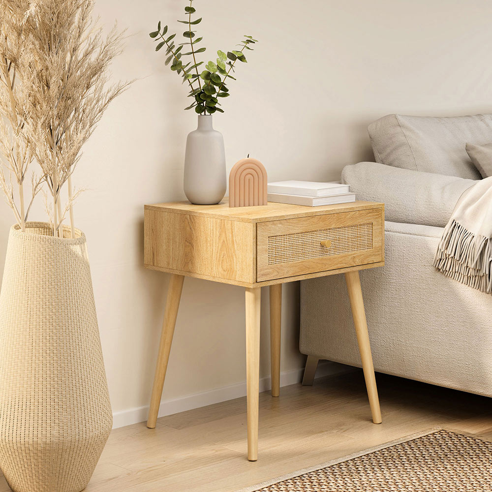Sienna Rattan Bedside Tables Set of 2