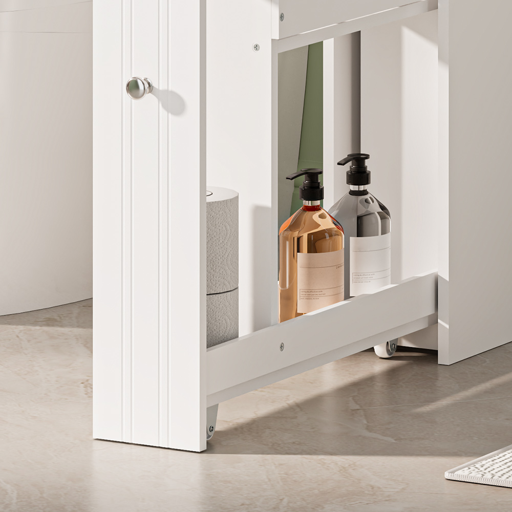 Holbrook White Slim Bathroom Storage Unit 