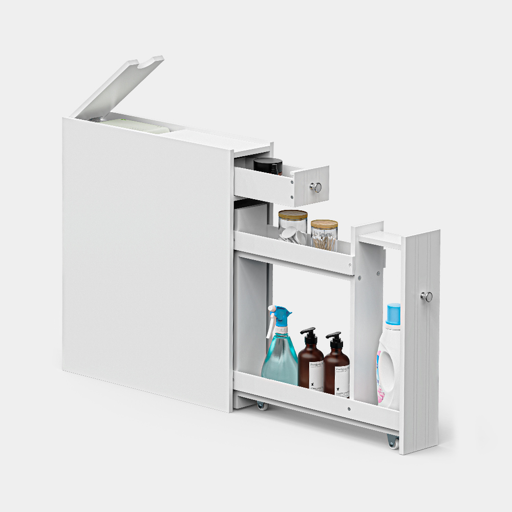 Holbrook White Slim Bathroom Storage Unit 