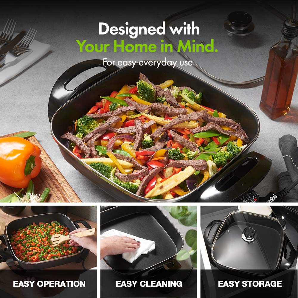 Square Electric Frying Pan - 30cm