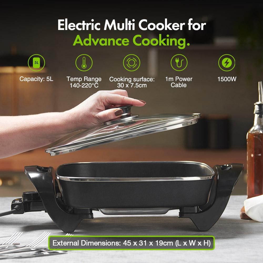 Square Electric Frying Pan - 30cm