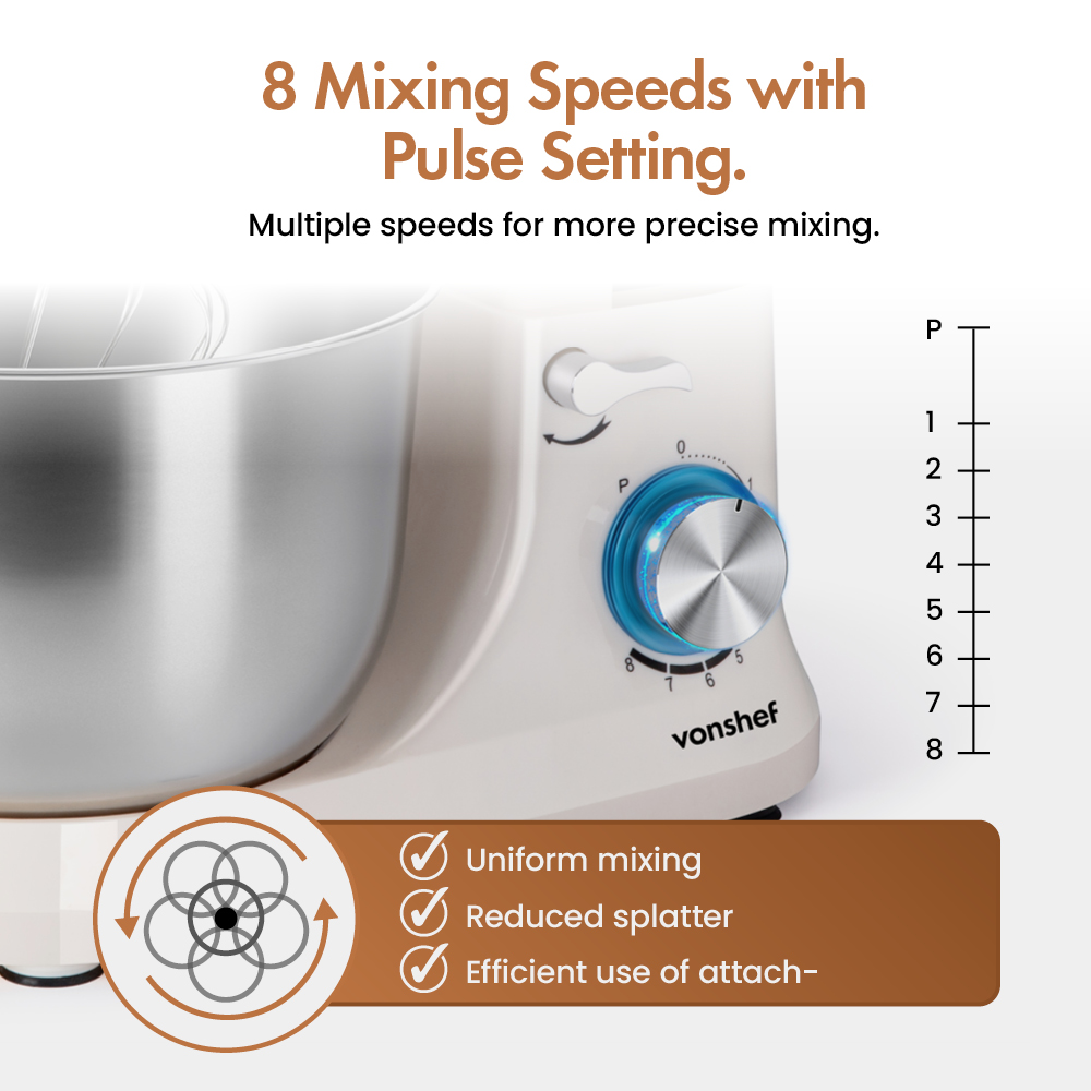 1000W Cream Stand Mixer