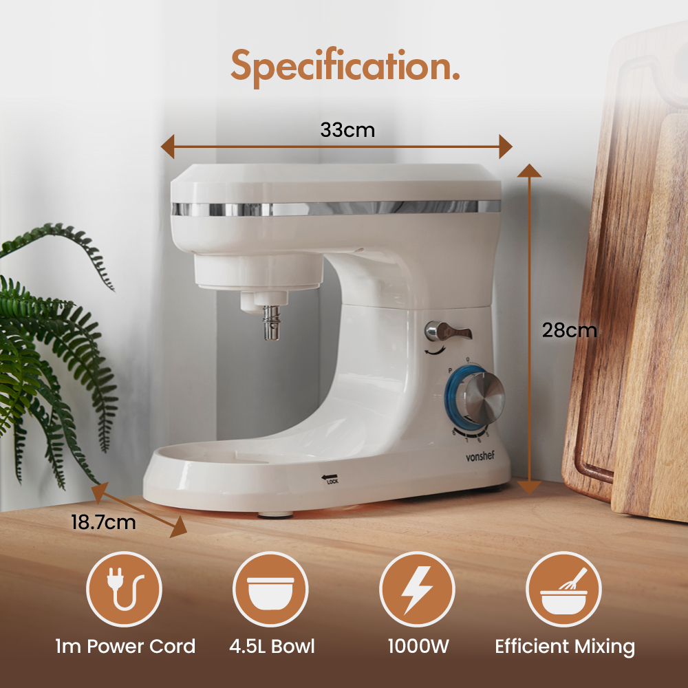 1000W Cream Stand Mixer