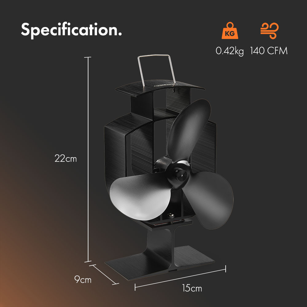 3 Blade Stove and Log Burner Fan 