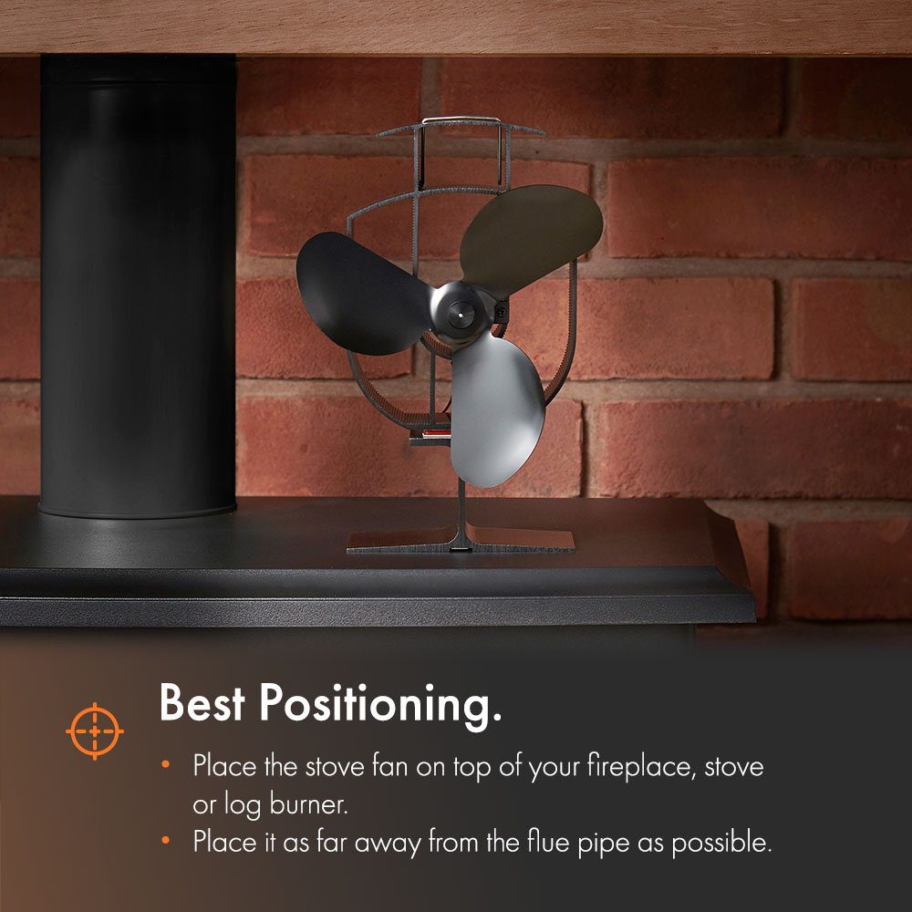 3 Blade Stove and Log Burner Fan 