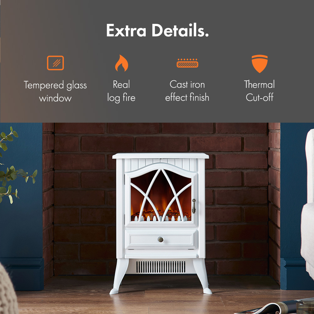 White Stove Heater - 1800W 