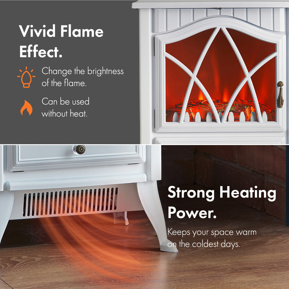 White Stove Heater - 1800W 
