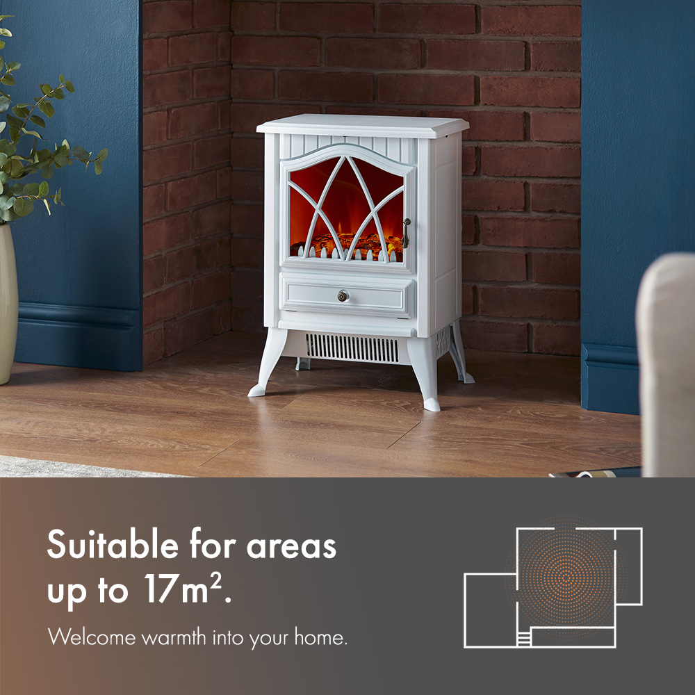 White Stove Heater - 1800W 