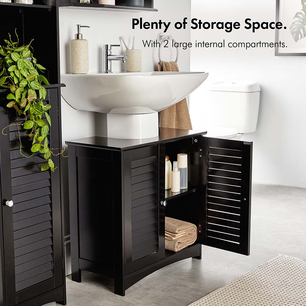 Shrewsbury Black Under Sink Storage Cabinet