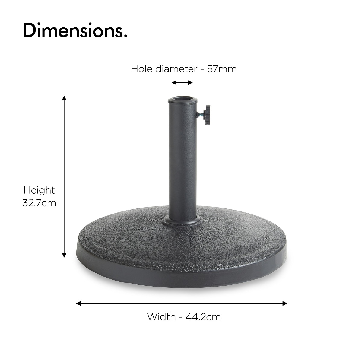 Wooden Dining Set w/ Grey Parasol & Base