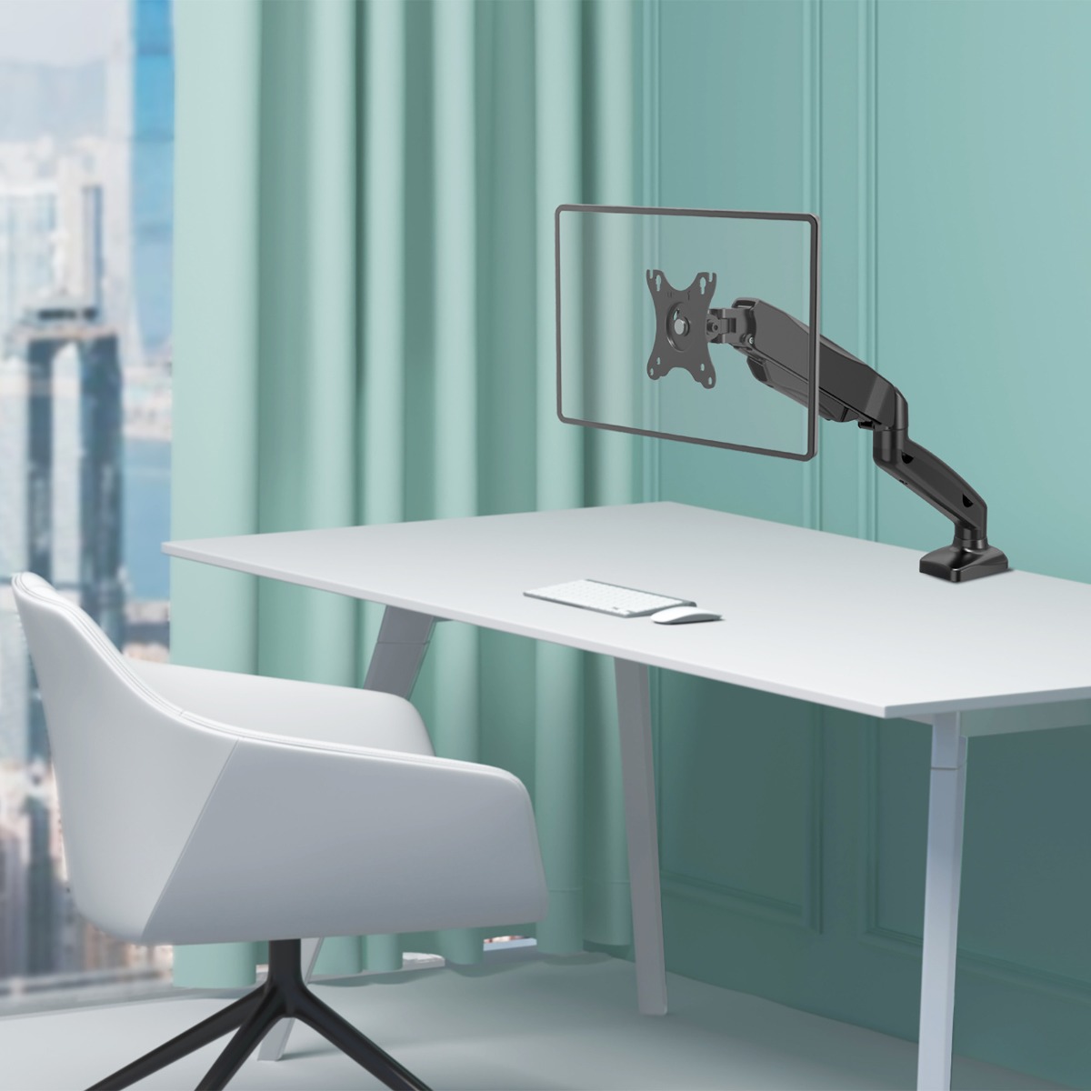 Single Arm Gas Mount With Clamp