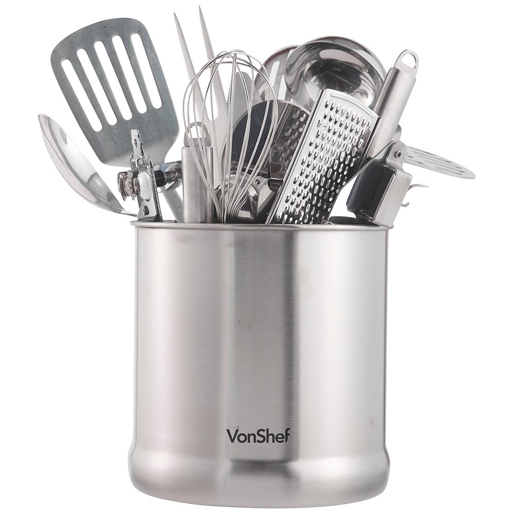 Silver Kitchen Utensil Holder